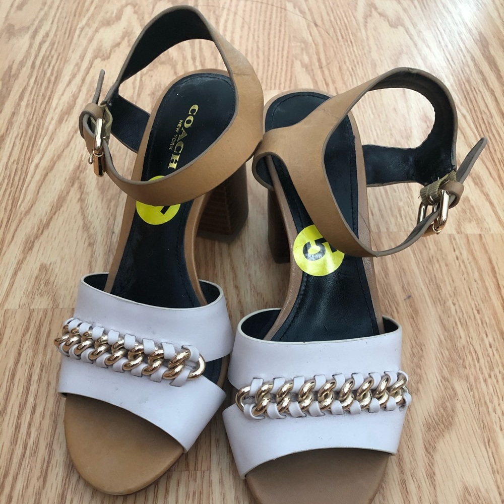 Brand new coach heels. Stored in closet. Size 5